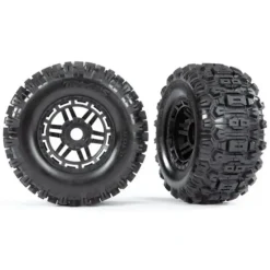 8973 Traxxas Sledgehammer Tires & wheels, glued (black wheels) - Little Painter Art | Exploring the Endless Possibilities of Art| Shop All