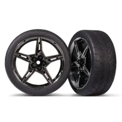 9370 Traxxas Tires & wheels, assembled, glued (black chrome 2.8" wheel) - Little Painter Art | Exploring the Endless Possibilities of Art| Shop All