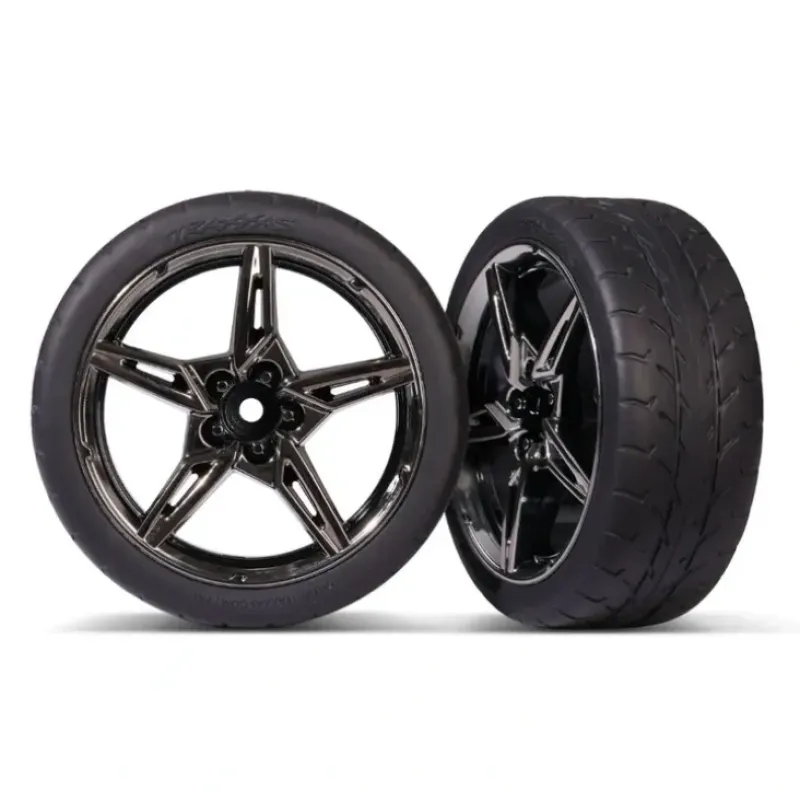 9370 Traxxas Tires & wheels, assembled, glued (black chrome 2.8" wheel) - Little Painter Art | Exploring the Endless Possibilities of Art| Shop All