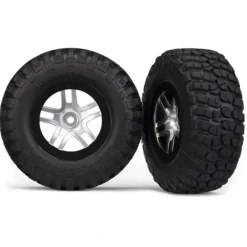6873 Traxxas Tires & wheels, assembled, glued (SCT Split-Spoke satin finish) - Little Painter Art | Exploring the Endless Possibilities of Art| Brush