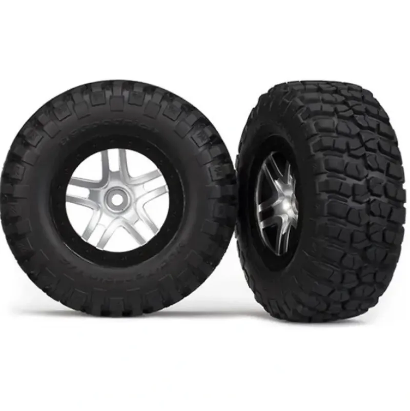 6873 Traxxas Tires & wheels, assembled, glued (SCT Split-Spoke satin finish) - Little Painter Art | Exploring the Endless Possibilities of Art| Brush