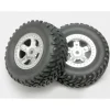 7073 Traxxas Tires and wheels, assembled, glued (SCT satin chrome) - Little Painter Art | Exploring the Endless Possibilities of Art| Shop All