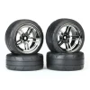 8375 Traxxas Tires and wheels, assembled, glued (split-spoke black chrome) - Little Painter Art | Exploring the Endless Possibilities of Art| Brush