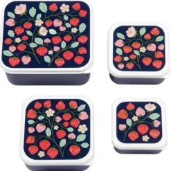 A Little Lovely Co. Lunch Container Set - Strawberries - Little Painter Art | Exploring the Endless Possibilities of Art| Shop All