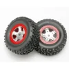 7073A Traxxas SCT Pre-Mounted Tires & Wheels w/Red Beadlock - Little Painter Art | Exploring the Endless Possibilities of Art| Shop All