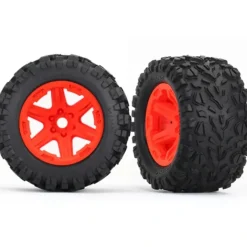 8672A Traxxas Tires & wheels, assembled, glued (orange Carbide wheels) - Little Painter Art | Exploring the Endless Possibilities of Art| Shop All
