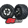 7772A Traxxas Tires & wheels, assembled, glued X-Maxx black chrome wheel - Little Painter Art | Exploring the Endless Possibilities of Art| Shop All