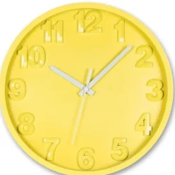 Abbott 12" Wall Clock - Yellow - Little Painter Art | Exploring the Endless Possibilities of Art| Hot