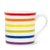 Abbott Bone China Mug 12oz Rainbow Stripes - Little Painter Art | Exploring the Endless Possibilities of Art| Hot