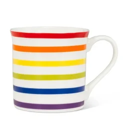 Abbott Bone China Mug 12oz Rainbow Stripes - Little Painter Art | Exploring the Endless Possibilities of Art| Hot
