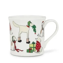 Abbott Bone China Mug 12oz Holidogs - Little Painter Art | Exploring the Endless Possibilities of Art| Hot