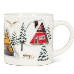 Abbott Bone China Mug 14oz Winter Cabins - Little Painter Art | Exploring the Endless Possibilities of Art| Shop All