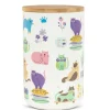 Abbott Canister, Large - Cats & Flowers - Little Painter Art | Exploring the Endless Possibilities of Art| Hot