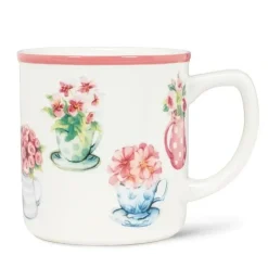 Abbott Ceramic Mug 14oz Teacup Flowers - Little Painter Art | Exploring the Endless Possibilities of Art| Hot