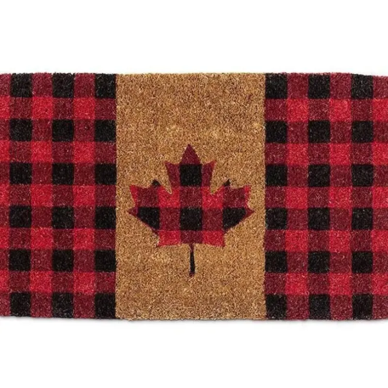 Abbott Doormat - Check Maple Leaf - Little Painter Art | Exploring the Endless Possibilities of Art| Hot