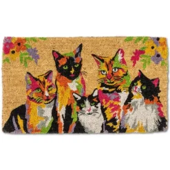 Abbott Doormat - Five Cats Abstract - Little Painter Art | Exploring the Endless Possibilities of Art| Shop All