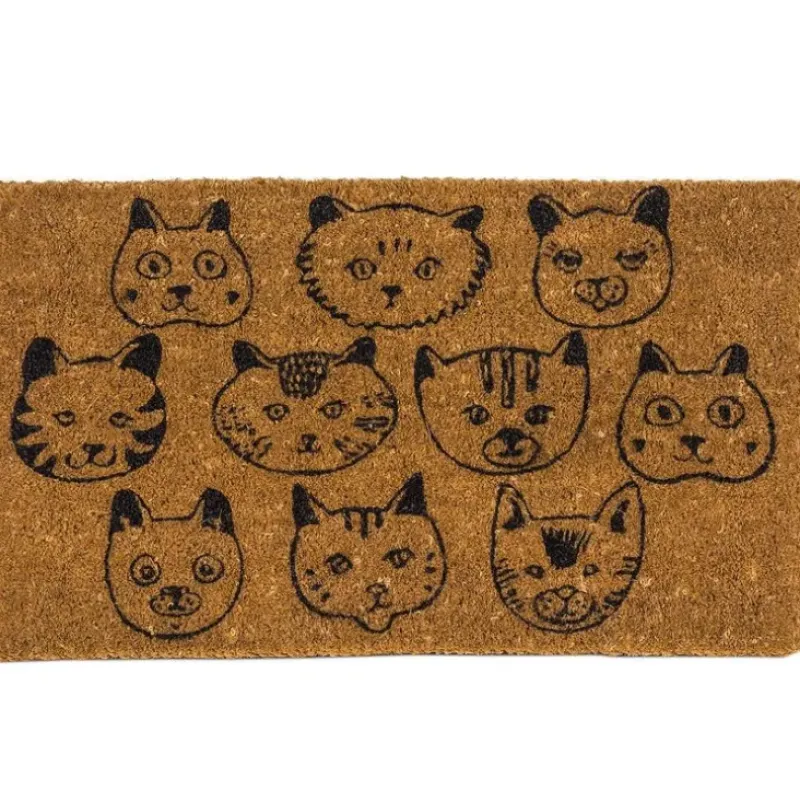 Abbott Doormat - Simple Cat Faces - Little Painter Art | Exploring the Endless Possibilities of Art| Hot