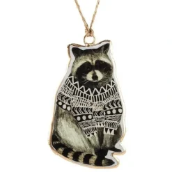 Abbott Hanging Metal Ornament - Raccoon - Little Painter Art | Exploring the Endless Possibilities of Art| Hot