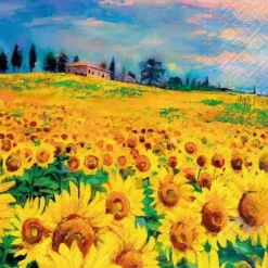 Abbott Lunch Napkins - Sunflowers - Little Painter Art | Exploring the Endless Possibilities of Art| Hot