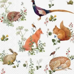 Abbott Lunch Napkins 20pk - Forest Friends - Little Painter Art | Exploring the Endless Possibilities of Art| Hot