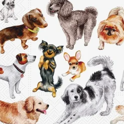 Abbott Lunch Napkins 20pk - Happy Dogs - Little Painter Art | Exploring the Endless Possibilities of Art| Shop All