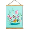 Abbott Scroll Wall Decor - Whimsical Garden with Bird - Little Painter Art | Exploring the Endless Possibilities of Art| Hot