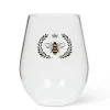 Abbott Stemless Wine Glass - Bee in Crest - Little Painter Art | Exploring the Endless Possibilities of Art| Hot