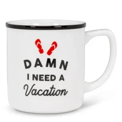 Abbott Stoneware Mug 14oz Damn I Need a Vacation - Little Painter Art | Exploring the Endless Possibilities of Art| Hot
