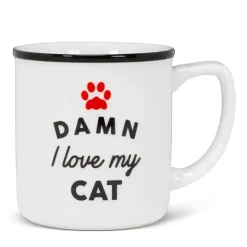 Abbott Stoneware Mug 14oz Damn! I Love My Cat - Little Painter Art | Exploring the Endless Possibilities of Art| Shop All