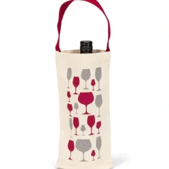 Abbott Wine Bottle Tote Bag - Wine Glasses - Little Painter Art | Exploring the Endless Possibilities of Art| Canvas