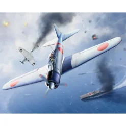 Academy 1/48 A6M2b Zero Fighter Model 21 "Battle of Midway" - Little Painter Art | Exploring the Endless Possibilities of Art| Shop All