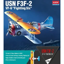 Academy 1/48 USN F3F-2 VF-6 "Fighting Six" - Little Painter Art | Exploring the Endless Possibilities of Art| Shop All
