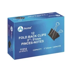 Acme Foldback Clips 2" Pack of 12 - Little Painter Art | Exploring the Endless Possibilities of Art| Hot