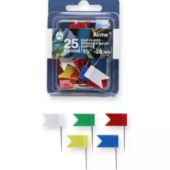 Acme Map Flag Pins Mini 25pk - Little Painter Art | Exploring the Endless Possibilities of Art| Shop All