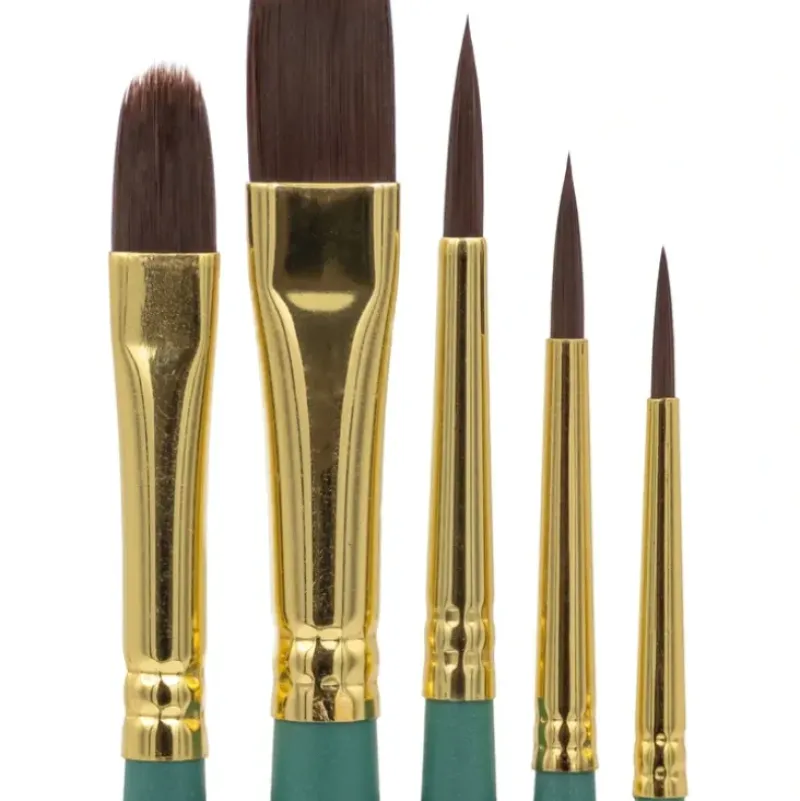 Acrylic Brush Set of 5 Brushes - Little Painter Art | Exploring the Endless Possibilities of Art| Brush