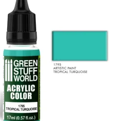 Acrylic Color TROPICAL TURQUOISE - Little Painter Art | Exploring the Endless Possibilities of Art| Pigment