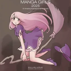 Allaluna 2025 Wall Calendar - Manga Girls - Little Painter Art | Exploring the Endless Possibilities of Art| Hot