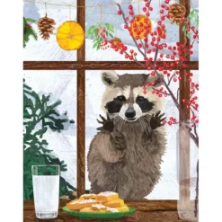 Allport Editions Boxed Holiday Cards 10pk Hearth Raccoon - Little Painter Art | Exploring the Endless Possibilities of Art| Shop All