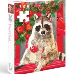 Allport Editions 500pc Puzzle - Red Handed Raccoon - Little Painter Art | Exploring the Endless Possibilities of Art| Hot