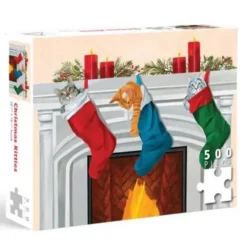 Allport Editions Puzzle 500pc Stocking Cats - Little Painter Art | Exploring the Endless Possibilities of Art| Shop All