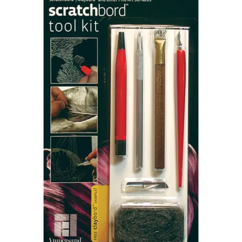 Ampersand Scratchbord Tool Kit - Little Painter Art | Exploring the Endless Possibilities of Art| Brush