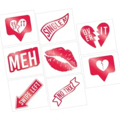 Amscan Anti-Valentine Foil Tattoos 8pk - Little Painter Art | Exploring the Endless Possibilities of Art| Shop All