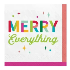 Amscan Beverage Napkins 40pk - Merry Everything - Little Painter Art | Exploring the Endless Possibilities of Art| Hot