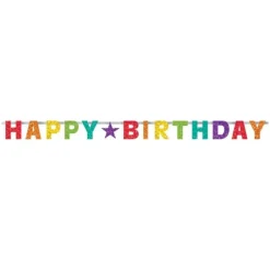 Amscan Birthday Banner - Prismatic Rainbow Letters - Little Painter Art | Exploring the Endless Possibilities of Art| Hot