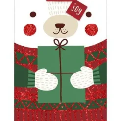 Amscan Christmas Jumbo Glitter Bear Gift Bag 28"x20"x7" - Little Painter Art | Exploring the Endless Possibilities of Art| Shop All