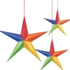 Amscan 3D Hanging Star Decorations - Rainbow - Little Painter Art | Exploring the Endless Possibilities of Art| Hot