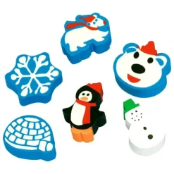 Amscan Eraser Set 24pc Winter Fun - Little Painter Art | Exploring the Endless Possibilities of Art| Hot