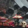Amscan Halloween Black Rose Paper Flowers 5pc Set - Little Painter Art | Exploring the Endless Possibilities of Art| Shop All