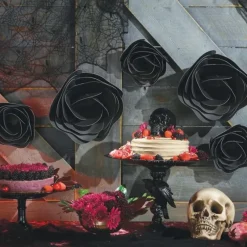 Amscan Halloween Black Rose Paper Flowers 5pc Set - Little Painter Art | Exploring the Endless Possibilities of Art| Shop All
