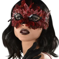 Amscan Halloween Costume Mask - Black & Red Ombre Feather - Little Painter Art | Exploring the Endless Possibilities of Art| Hot